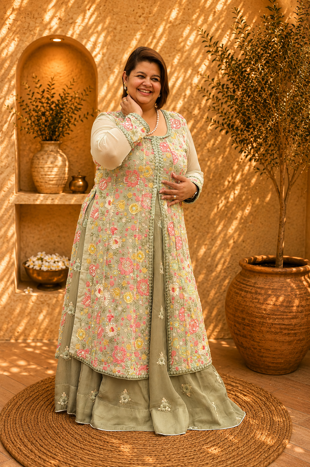 Organza Lehenga Set