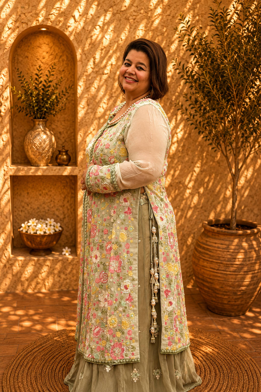 Organza Lehenga Set