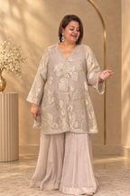 Elegant Organza Bead Work Party Dress