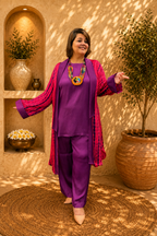 Modal Satin Co-ord With Cape