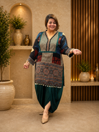 Modal Ajrakh Dhoti Set