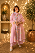 Mal Chanderi, Embroidered Kurta Set