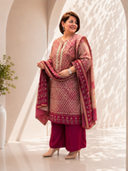 Zariya Maheshwari Silk Suit Set