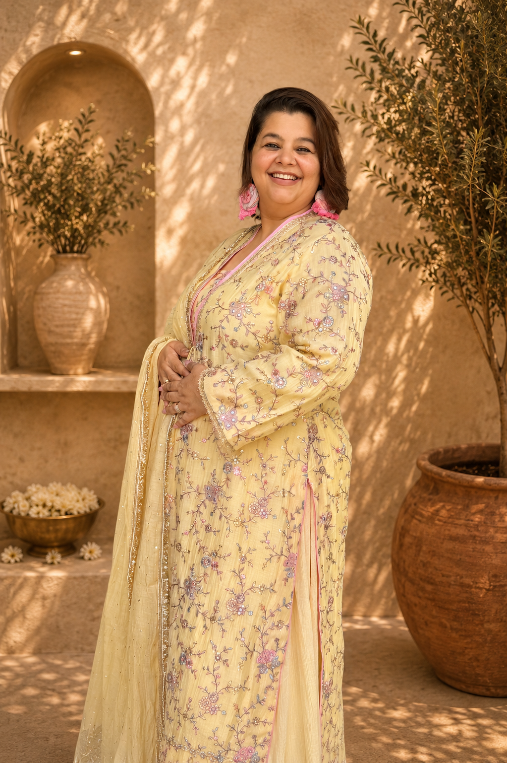 Pure Mal Chanderi Lehnga & kurta set