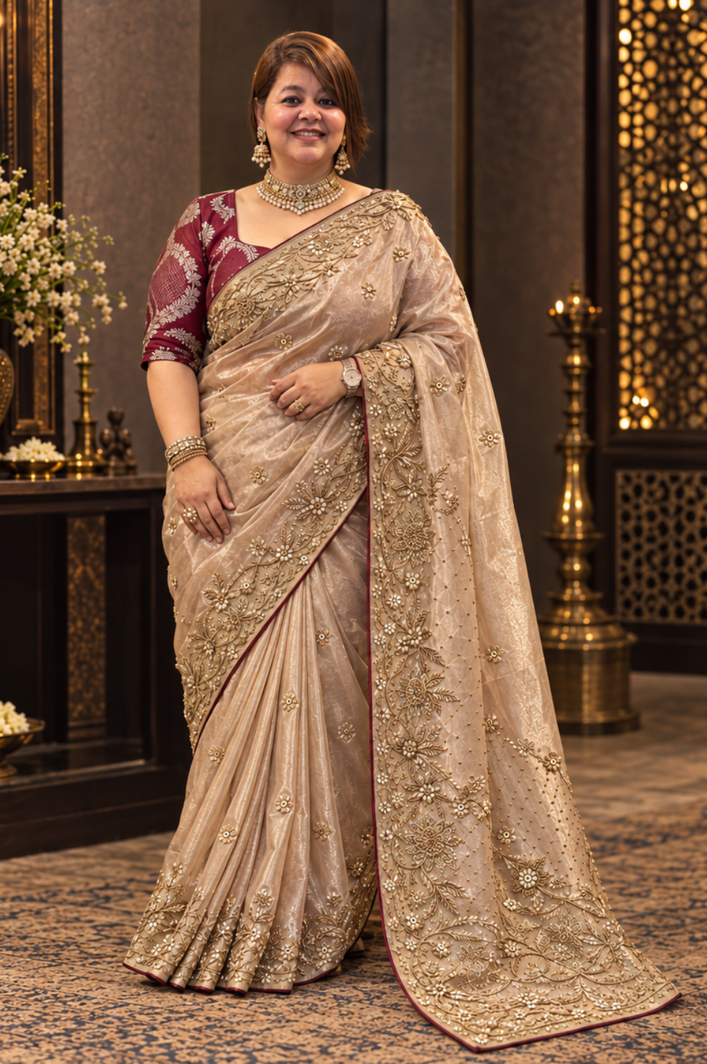 Pure Tissue Organza Saree
