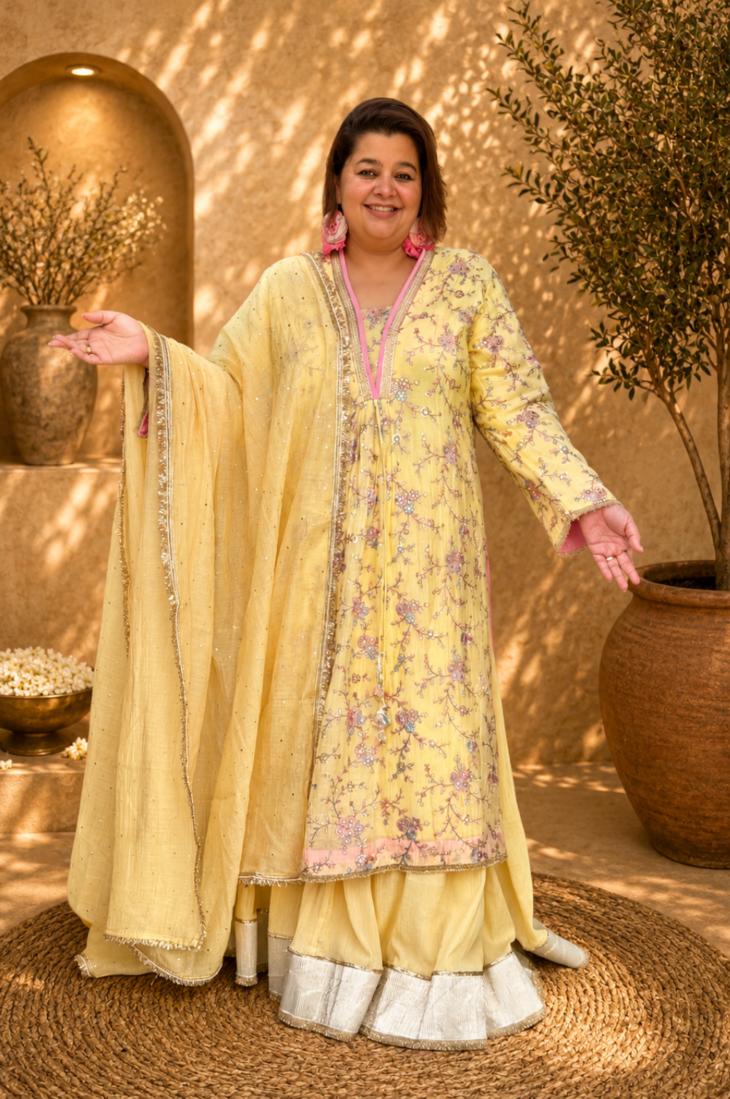 Pure Mal Chanderi Lehnga & kurta set