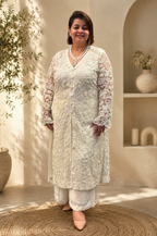 3D Beaded Net Embroidered Set