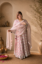 ORGANZA ANARKALI SUIT SET