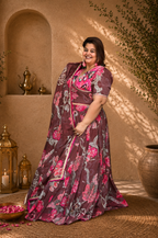 ORGANZA MIRROR WORK LEHNGA