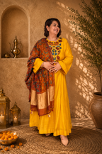 CHANDERI KALAMKARI ANARKALI