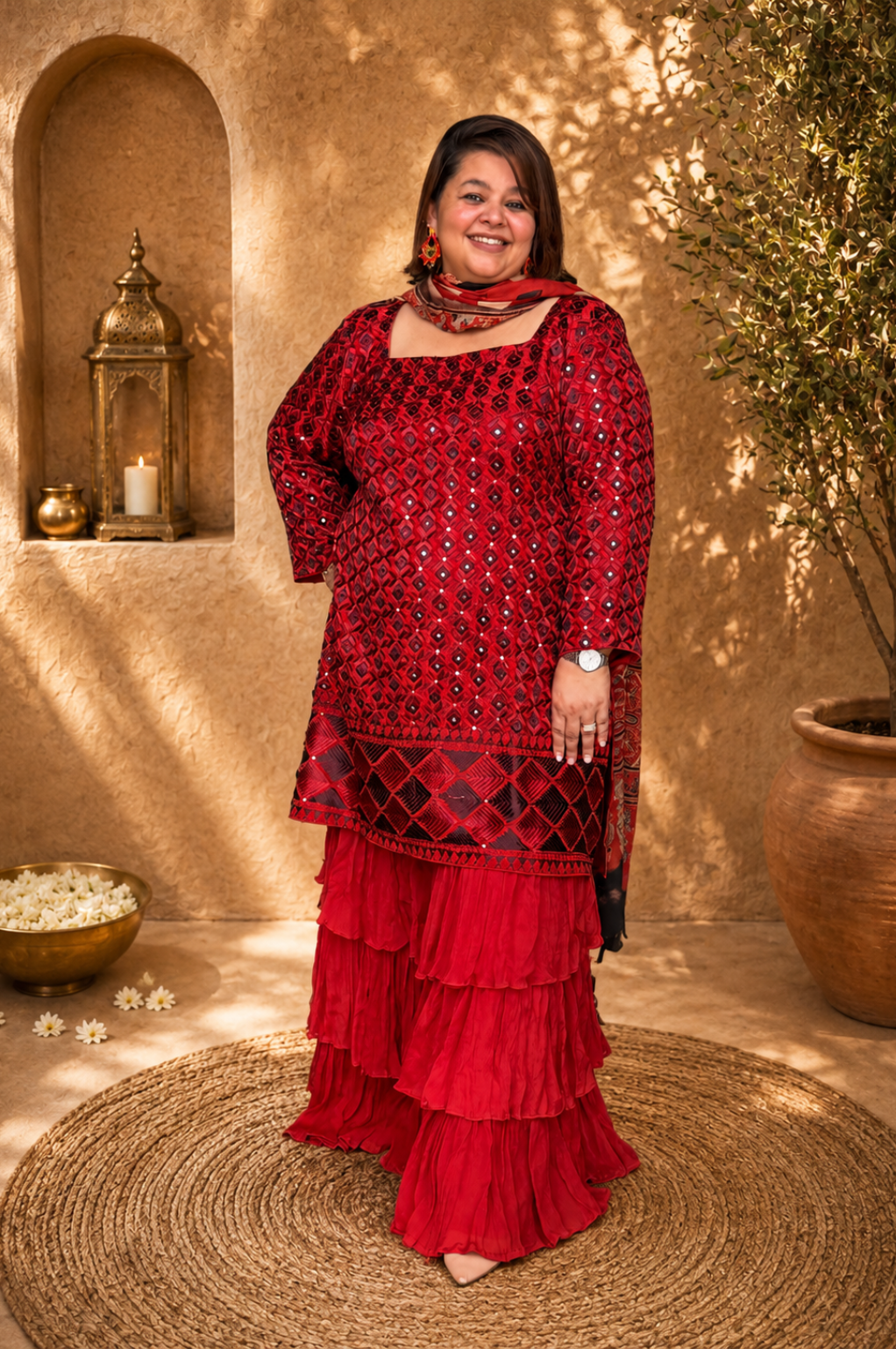 Phulkari Sharara Set
