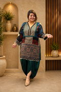 Modal Ajrakh Dhoti Set