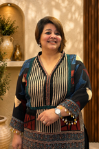 Modal Ajrakh Dhoti Set