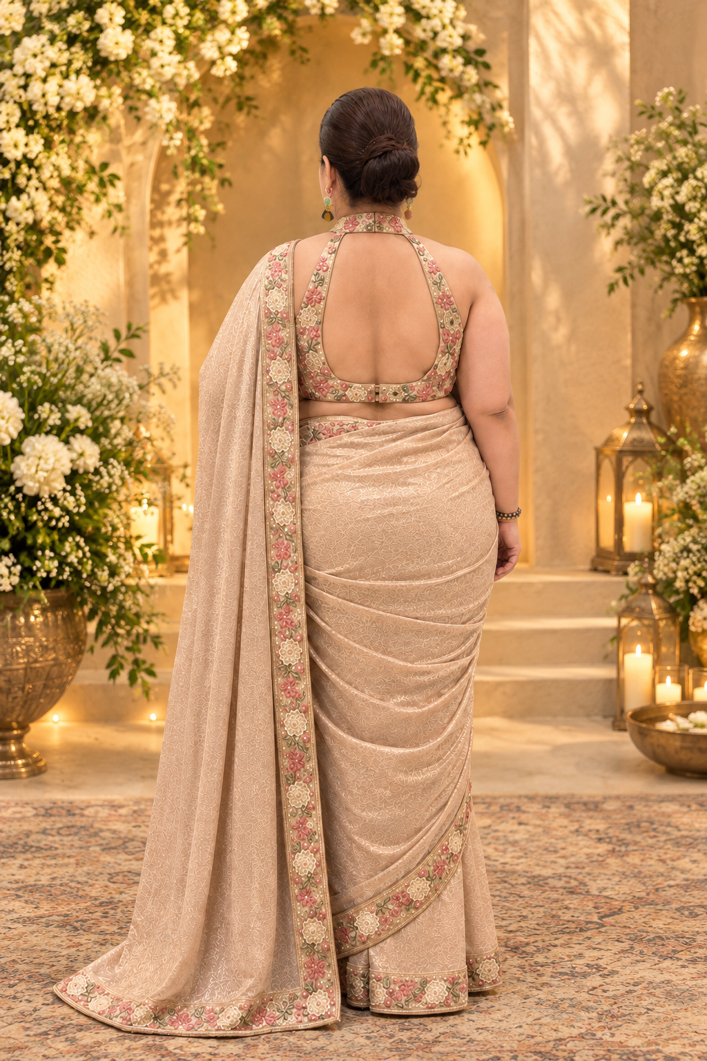Armani Foil Satin Saree